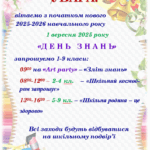 День знань — 1 вересня 2025